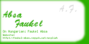 absa faukel business card